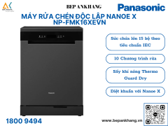 Máy rửa chén độc lập Panasonic Nanoe X NP-FMK16XEVN - Mới nhất năm 2026